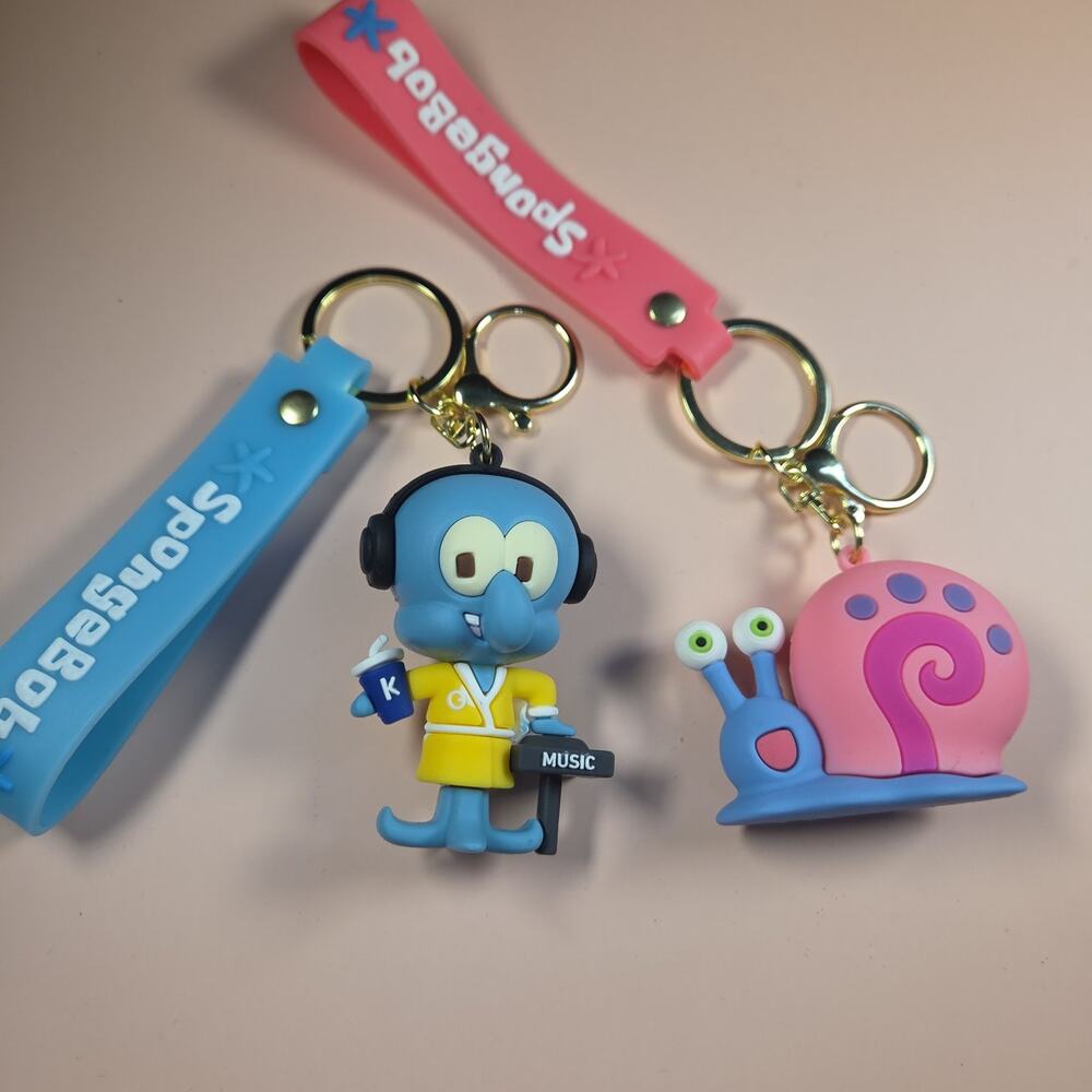 Spongebob Keychain Set - Squidward and Gary